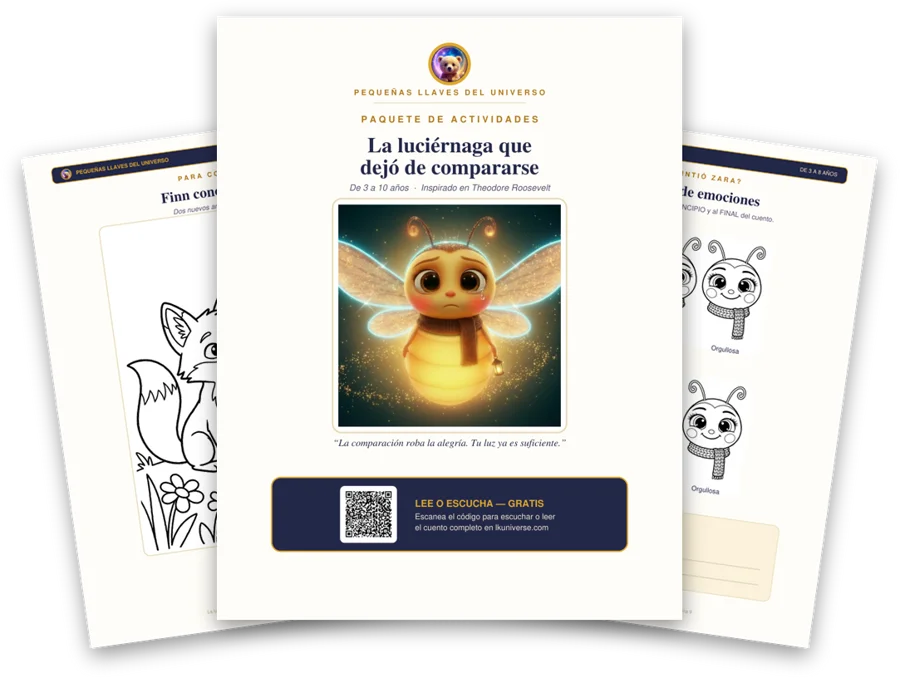 La luciérnaga que dejó de compararse paquete de actividades imprimible: portada, página para colorear y actividades