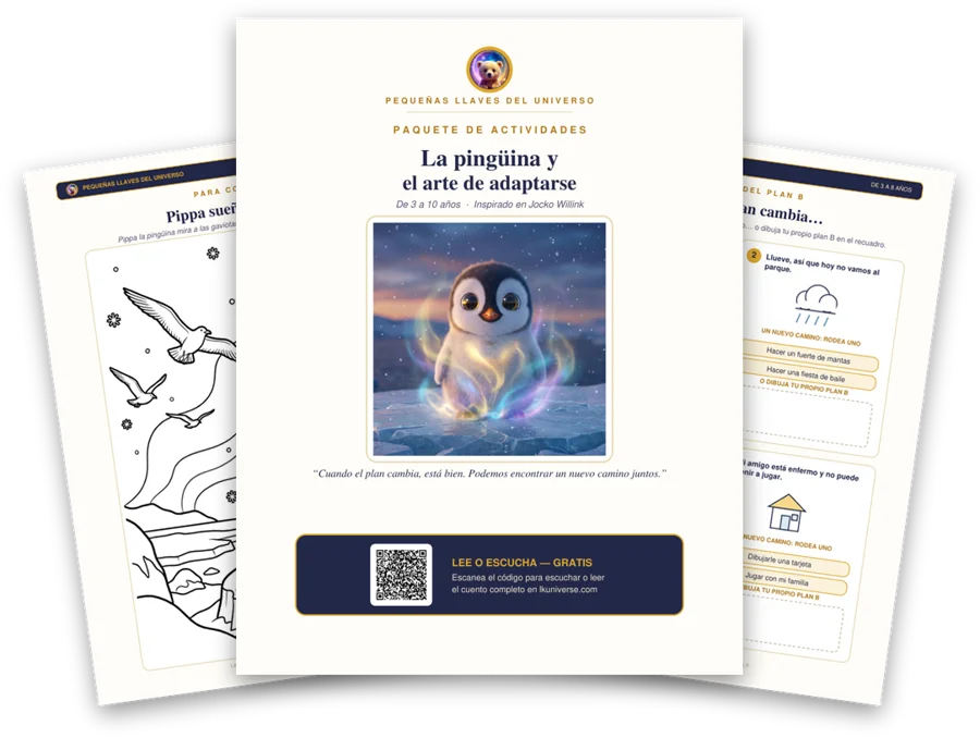 La pingüina y el arte de adaptarse paquete de actividades imprimible: portada, página para colorear y actividades