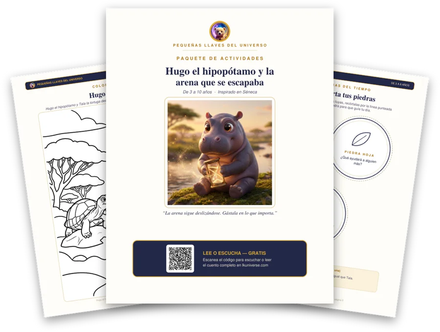 Hugo el hipopótamo y la arena que se escapaba paquete de actividades imprimible: portada, página para colorear y actividades