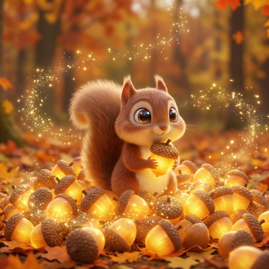 The Squirrel Who Took Too Many Acorns