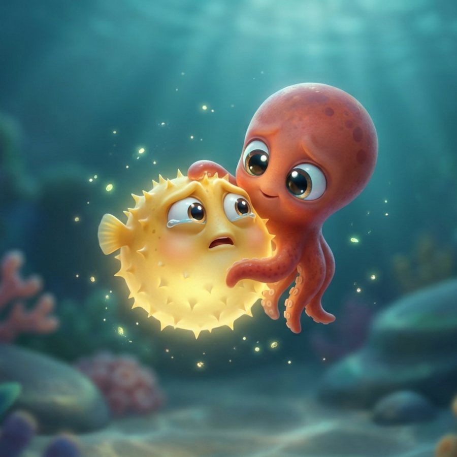 The Octopus and the Puffed-Up Friend